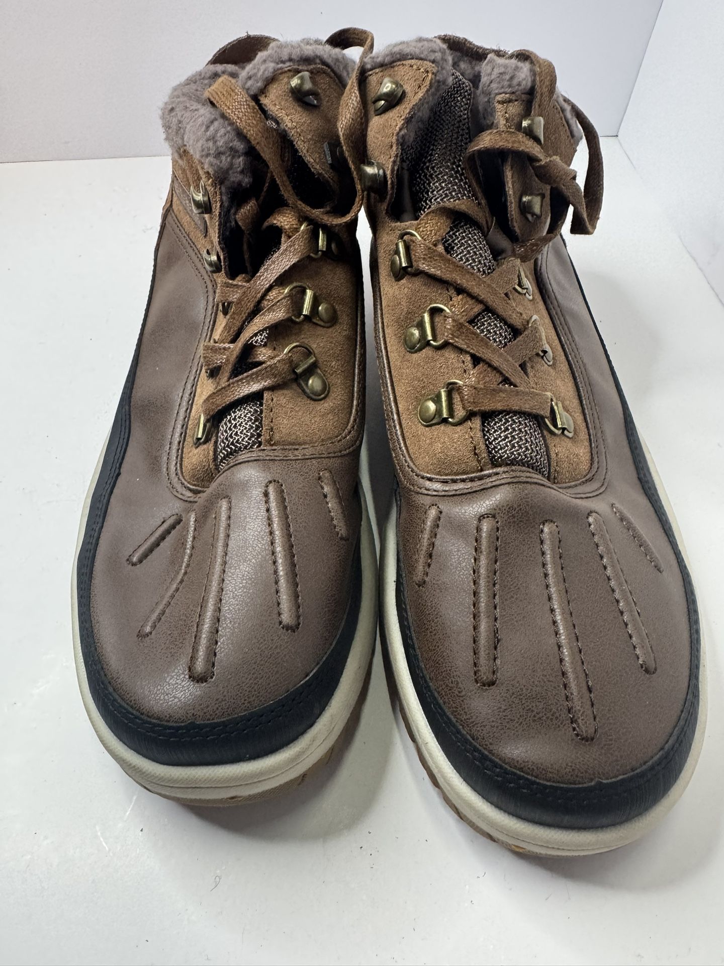 Weatherproof Landon Brown Leather/Rubber Duck Boots Size 11M