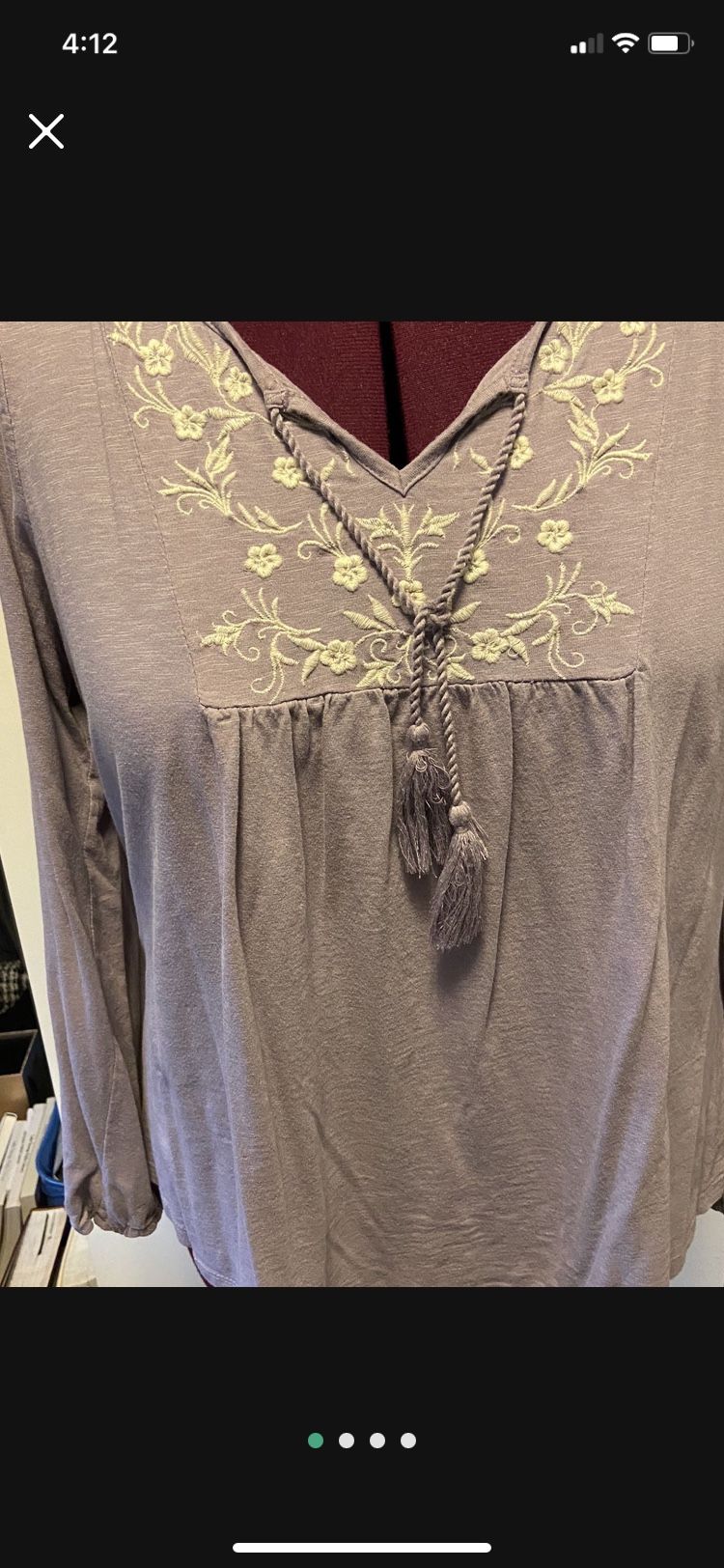 Lavender Long Sleeve Top