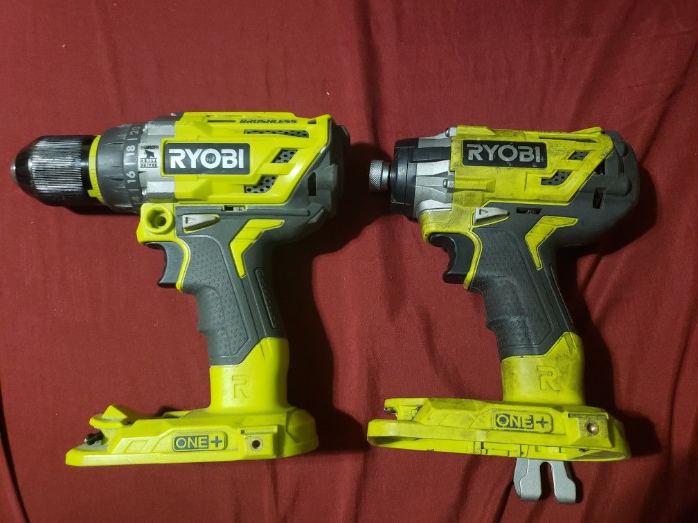 Ryobi brushless impact and hammer drill