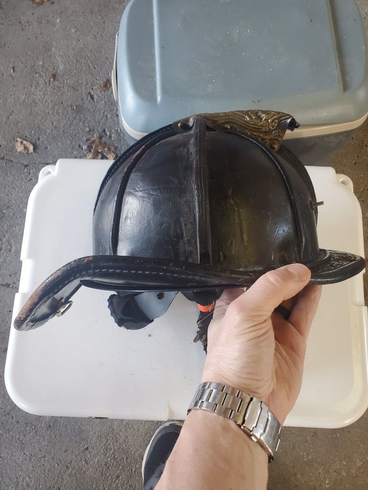 Leather Fire Helmet