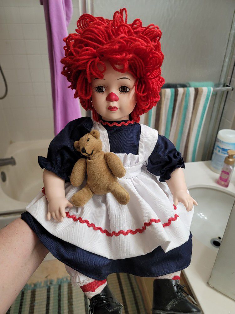 Raggedy Ann And Andy Porcelain Dolls