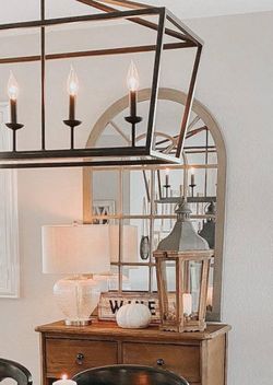 Arches windowpane wall mirror