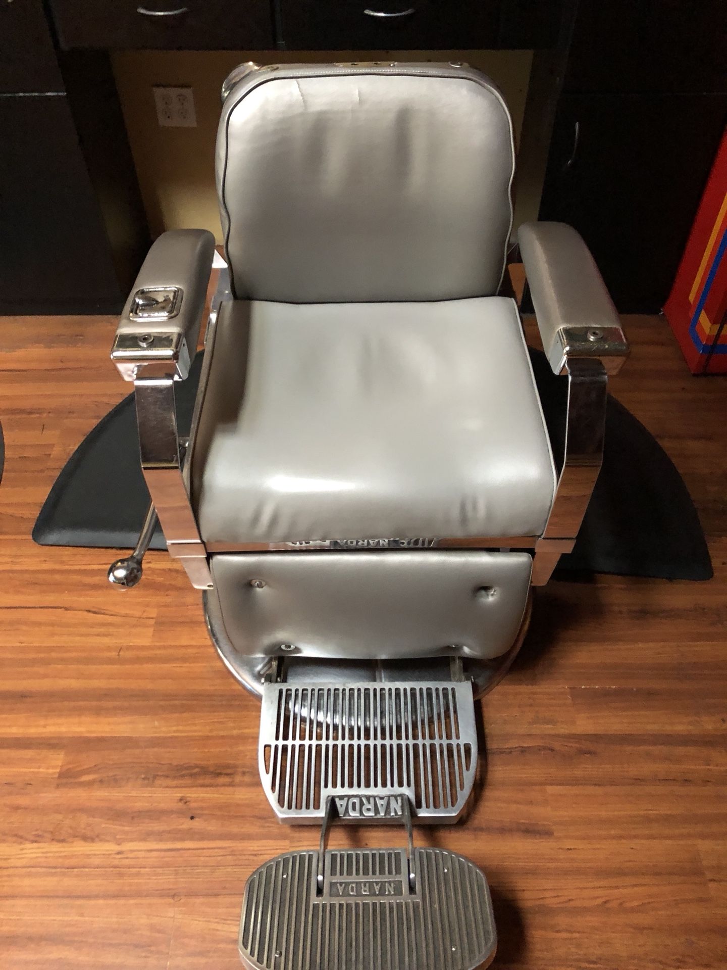 Old school matching “NARDA” Barber Chairs