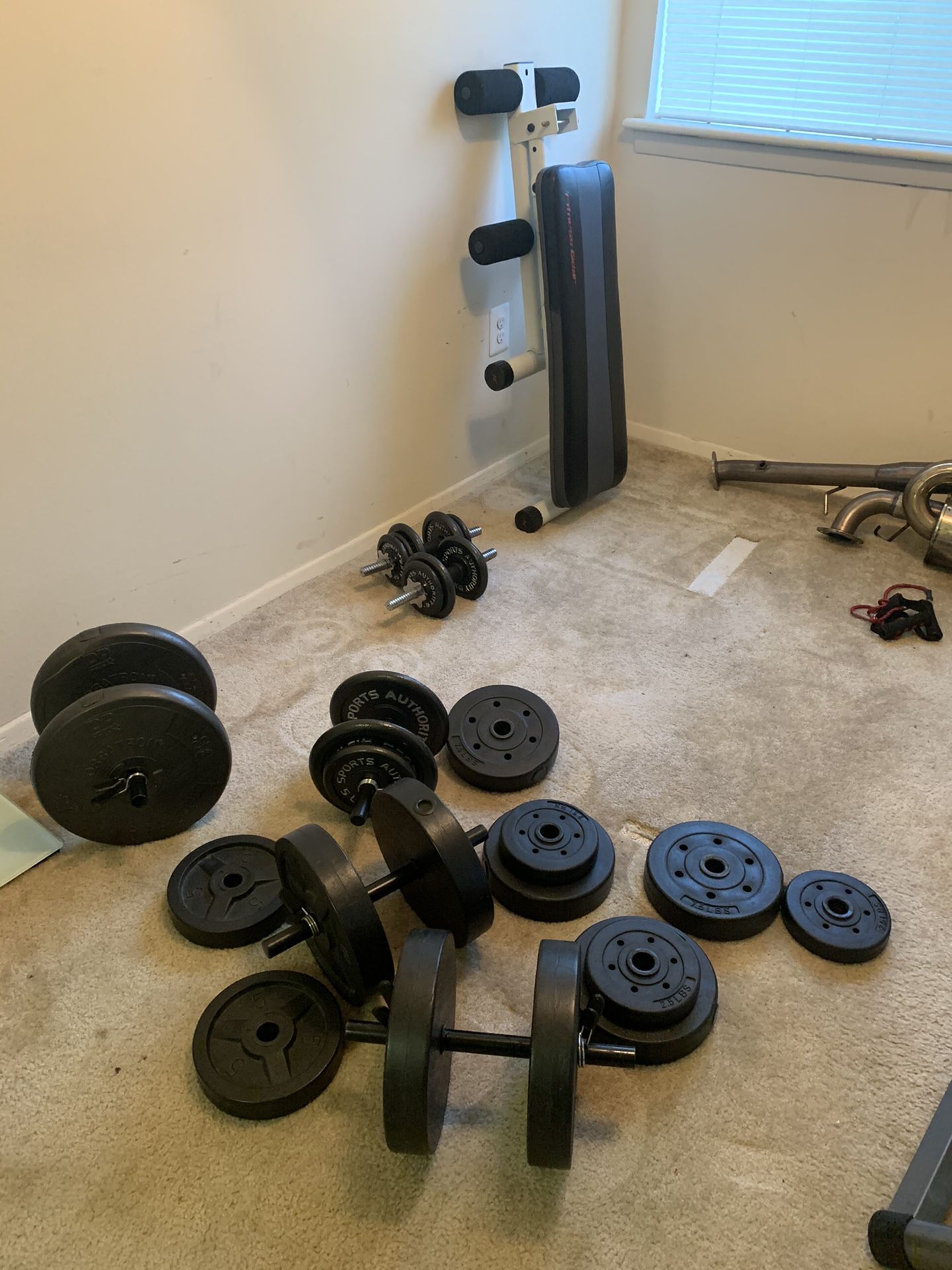 Weight plates and bench