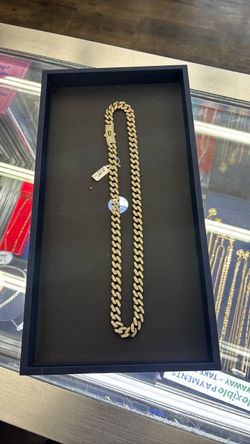 10K Cuban Link Chain 59.2grams 24in Cuban Zircon Diamonds