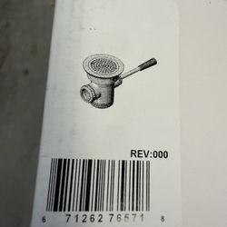 T&S B-3972-XS Waste Drain Valve with Short Lever Handle and 3 1/2" X 2