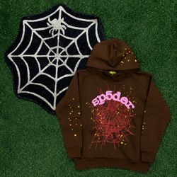Sp5der Hoodie (Brown)