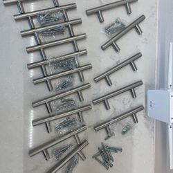 Brushed Nickel Door Pulls