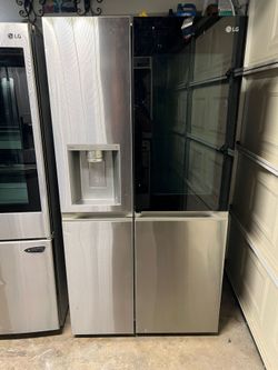 LG side by side Fridge 4 doors Water and ice maker Everything Working Perfect Condition 👌