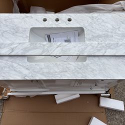 Brand new 48” X22” Marble Top Bath Vanity 