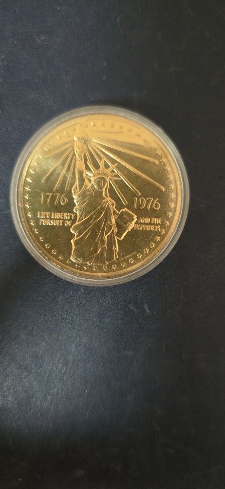 American Revolution Bicentennial Statue Of Liberty 1(contact info removed) Bronze Medal'