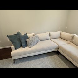 FOR SALE: West Elm Andes 105β Sectional β Sand Performance Fabric β Right-Facing Chaise β $1,000 π