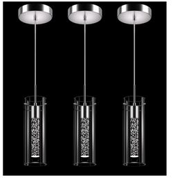 Pendant Ceiling Light Fixture, LED Kitchen Lighting Crystal Pendant Lights Kitchen Island, 1-Light Integrated Kitchen Hanging Light Fixture Modern Isl