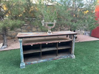 Rustic 6 ft Long Farm Style Console Buffet Table