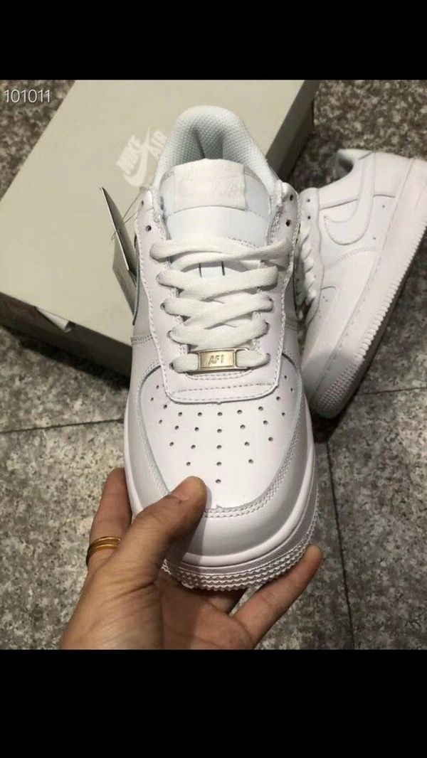 all white af1s