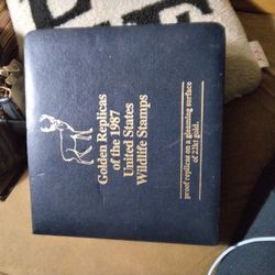 Golden Replicas Of The 1987 United States Wildlife Stamps