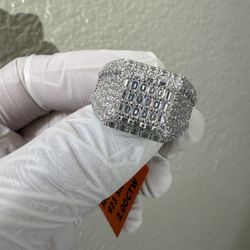 Size 11 - 925 Sterling Silver Moissanite Ring 2.00CTW