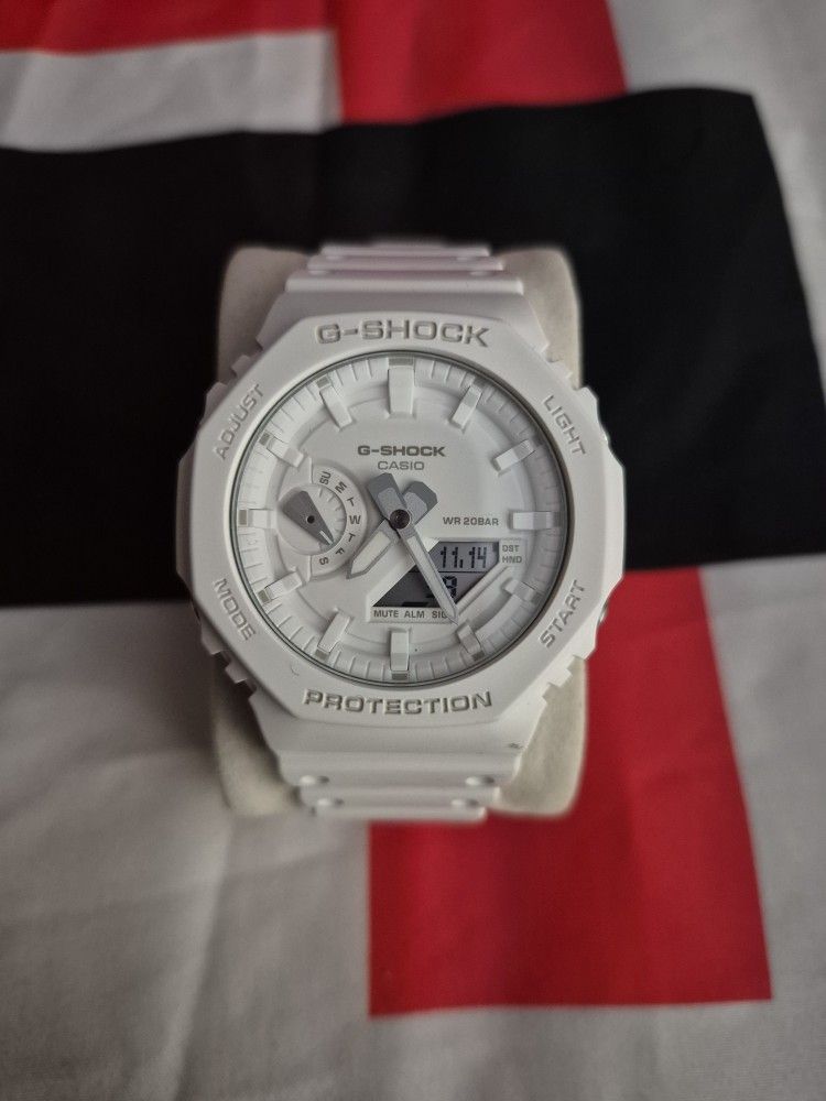 G Shock Hybrid 2100 Watch, White Color