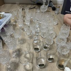 Lot of Waterford & Rosenthal Crystal And Barware