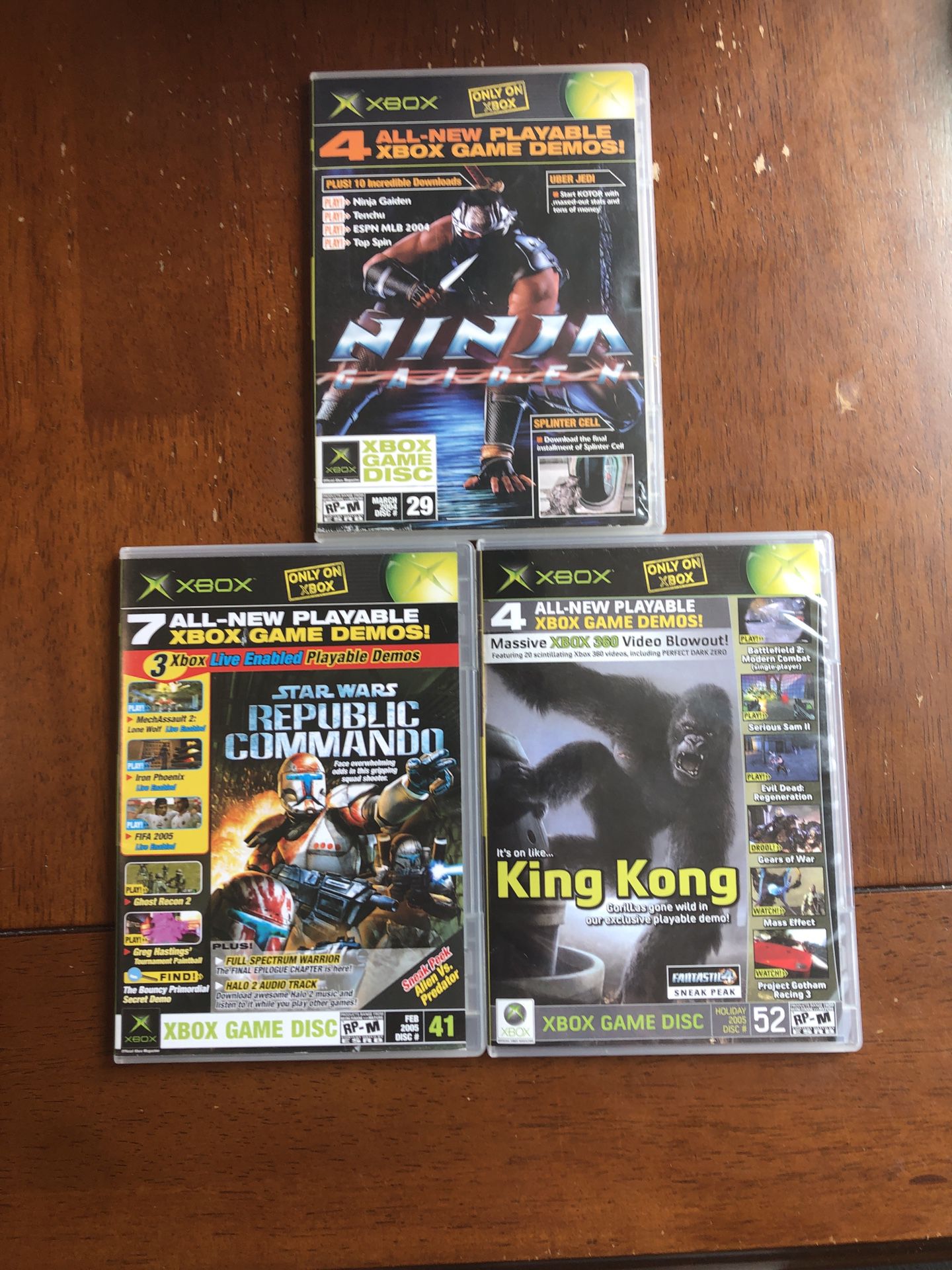 Official Xbox Magazine Demo Disc Tall Case Lot Of 3. OXM 29, 41 & 52