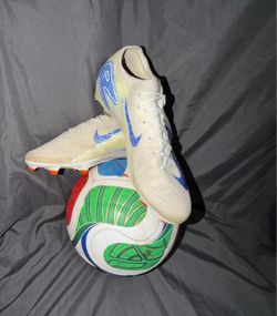 Nike Mercurial Soccer Cleats White Blue