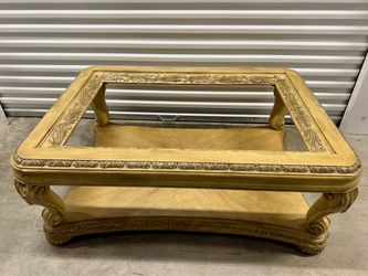 Massive Ornate Traditional Coffee Table – Perfect for DIY / Custom Top