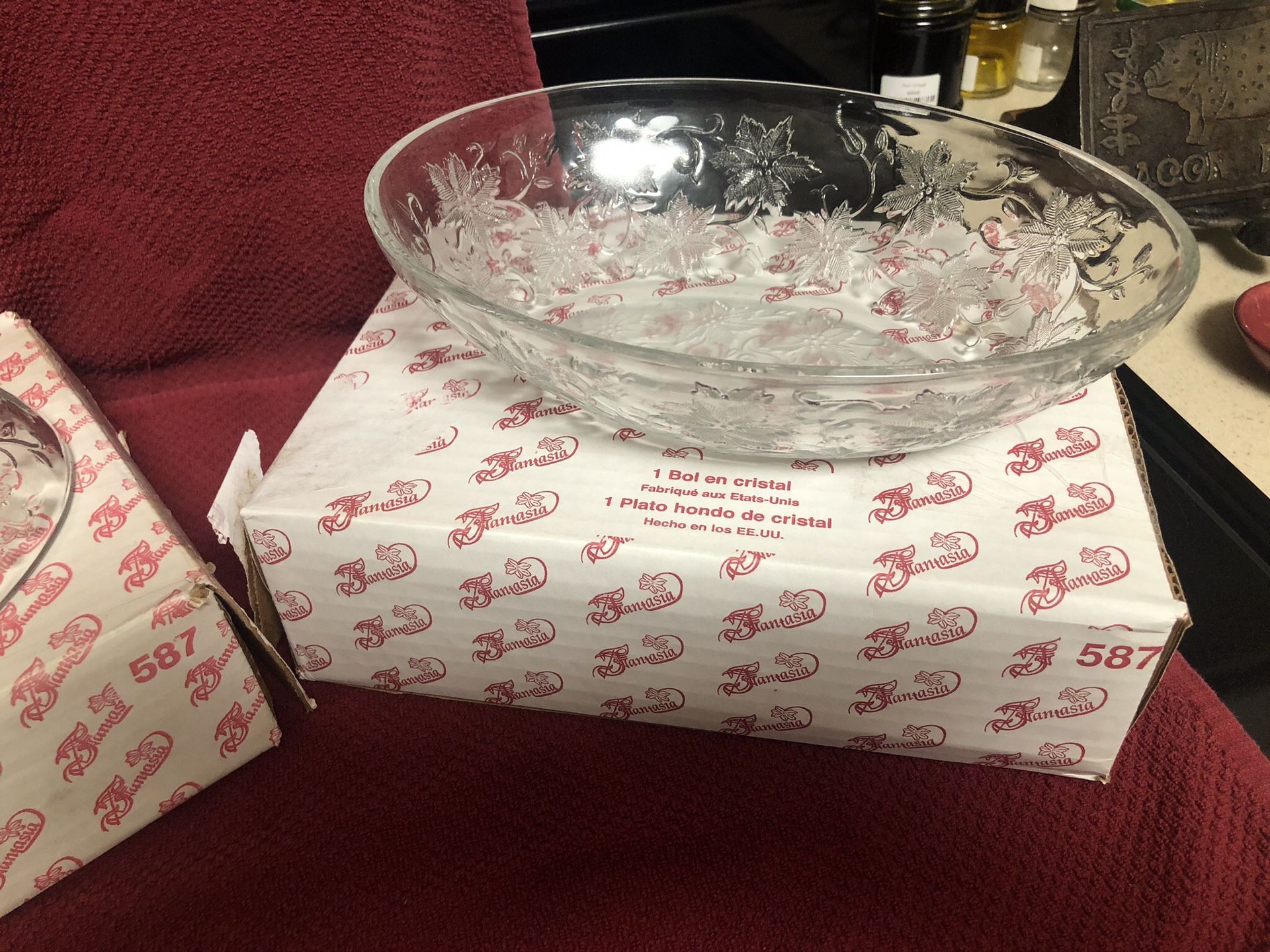 Princess house oval bowl lot 587