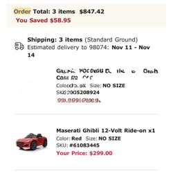 New Maserati kids ride on car