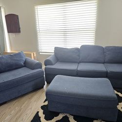 Couch, Ottoman, And Chair Set.