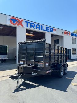 2025 CARSON DUMP TRAILER Black 7x14-2 10k GVWR