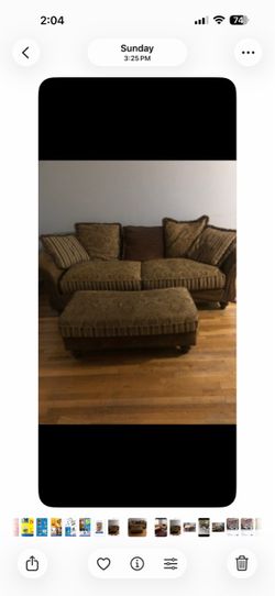 Paisley couch and ottoman set (MUST GO)