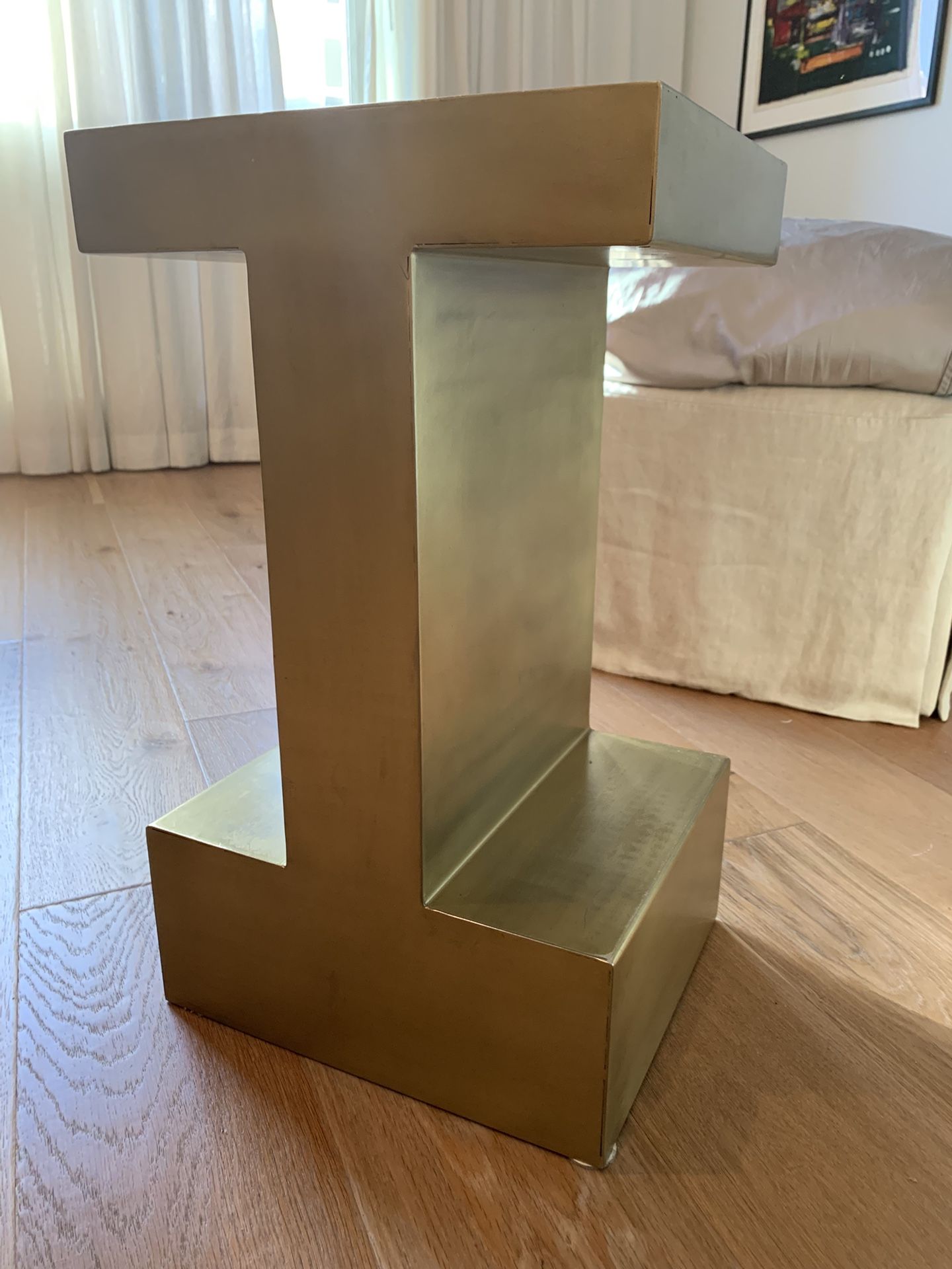 Noir Brutalist side table