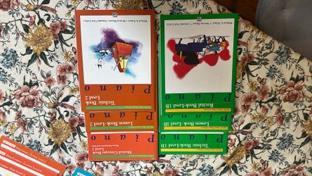 Piano lesson book set, Alfred’s basic piano library
