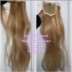 Human hair pony 