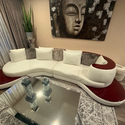 Leather 2 piece sectional  cash only