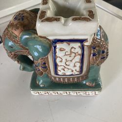 Thai Asian Elephant Ashtray Vintage 