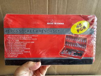 46 Pcs Socket Wrench Set Household Repair Tools Car Automotive Machinery Repair
