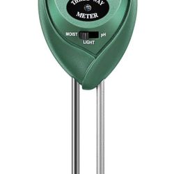 Soil Tester, 3-in-1 Plant Moisture Meter Light and PH Tester for Home, Garden, Lawn, Farm, Indoor and Outdoor Use, Promote Plants Healthy Growth