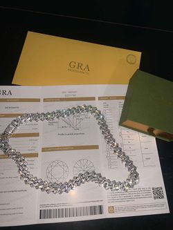 Cuban men's necklace  moisinite diamonds