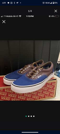 Blue Suede Leather Vans Size 10