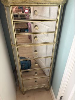 Hollywood Regency Style 7 Drawer Vanity Chest