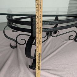 Oval Glass Table
