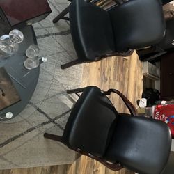 Glass Coffee Table And Two Chairs 
