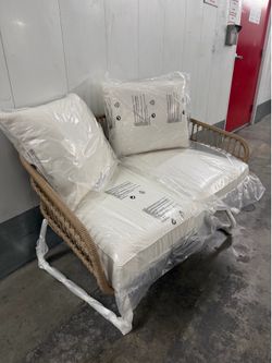 Steel Southport Rust Resistant Outdoor Patio Loveseat Linen - Threshold™
