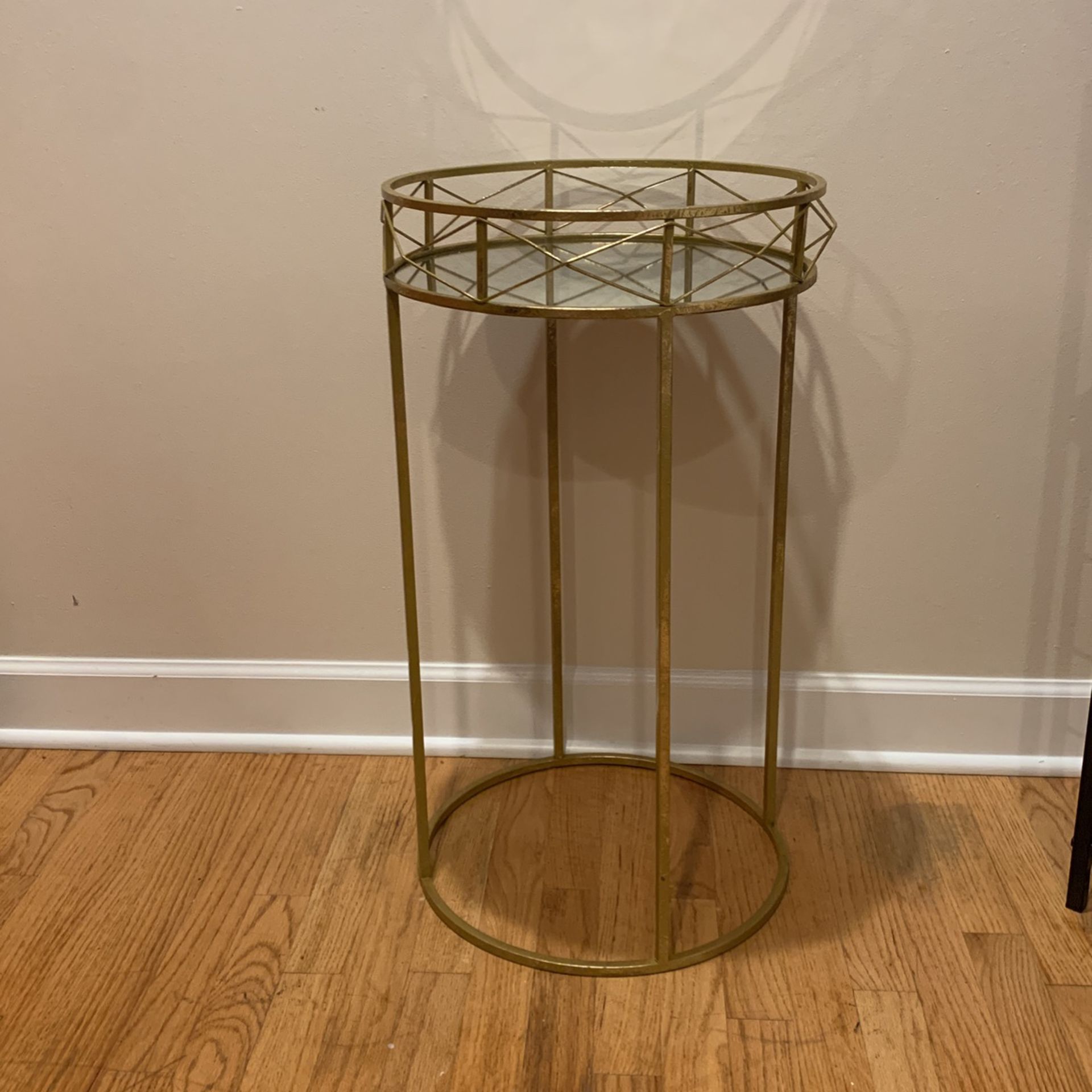 Tall Gold Side Table 