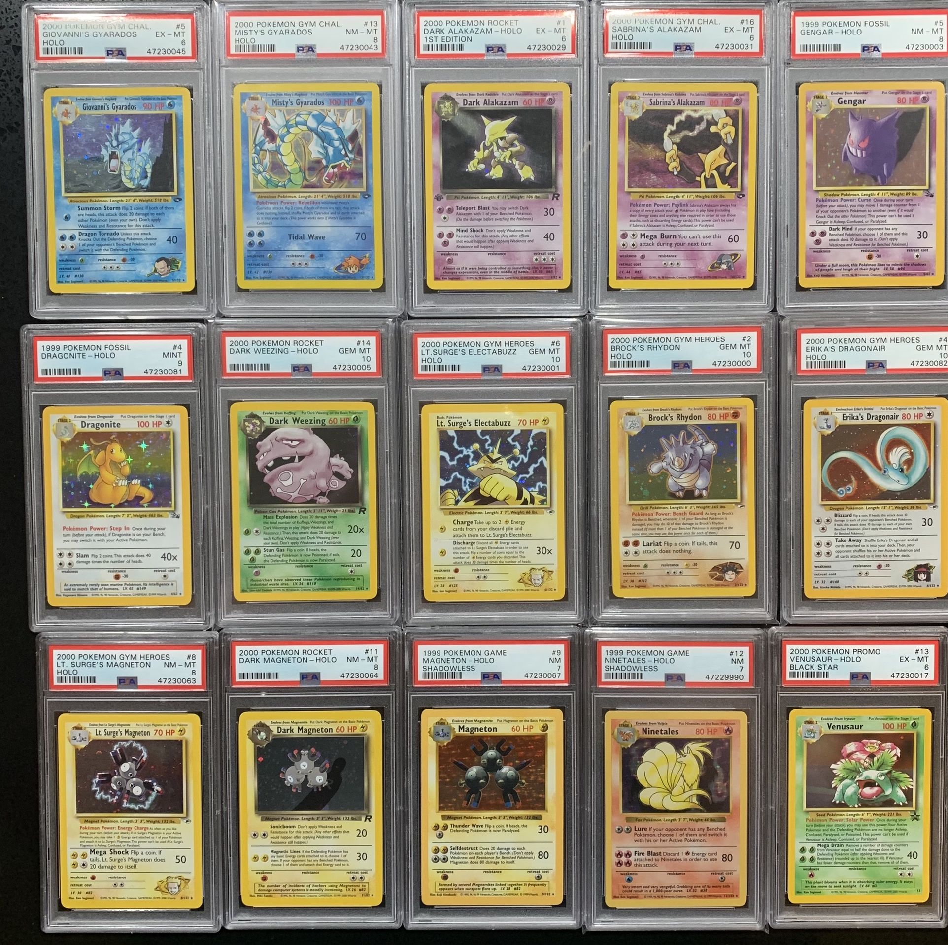 Freshly Graded Pokemon Cards