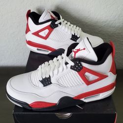 Jordan 4 Red Cement sizes 9, 9.5, 10, 10.5, 11, 12