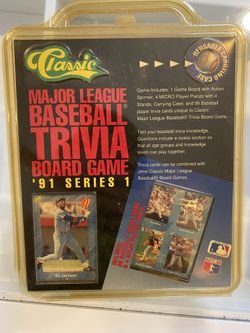 Classic Major League Baseball Trivia Board Game  ‘91 Series 1
