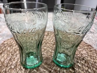 Set of two Coca Cola glass cups