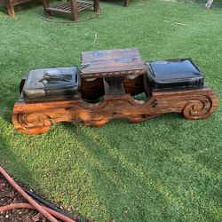 Banca De Madera Para Niños Con Asientos De Piel 